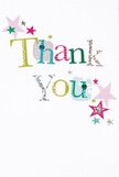 There's a gentle, unmistakable joy in this thank you card-a warmth that feels right at home in South Tottenham's vibrant community. The words 'Thank You' bloom in playful, multi-hued letters-silver, yellow, soft green, and deep blue-each with its own touch of texture, from tiny hand-drawn dots to graceful, stitched accents. Around the message, festive stars in pink, teal, and glistening silver orbit lightly, suggesting the excitement of a local celebration or the magic of a spontaneous act of kindness on West Green Road. Set against a spotless white background, the design exudes calm and clarity, balancing energy with serenity. The way the letters and stars are arranged creates a sense of movement and openness, as if the card itself is smiling. Pair it with a beautiful bunch of flowers for same-day delivery across South Tottenham, and the feeling is complete: a whimsical yet sincere thank you to lift anyone's day, as heartfelt as the most thoughtfully arranged bouquet.